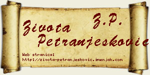 Života Petranjesković vizit kartica